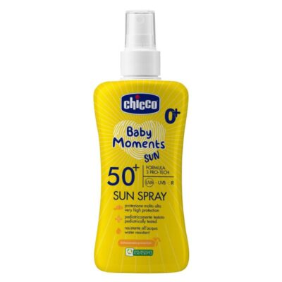 CHICCO Spray Solaire Sun Baby Moment en Lait SPF 50+ (0+ mois)  150ml