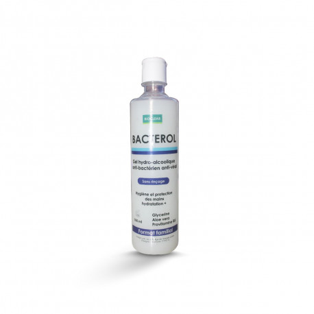 BACTEROL GEL HYDROALCOOLIQUE DESINFECTANT SANS RINCAGE 500 ML
