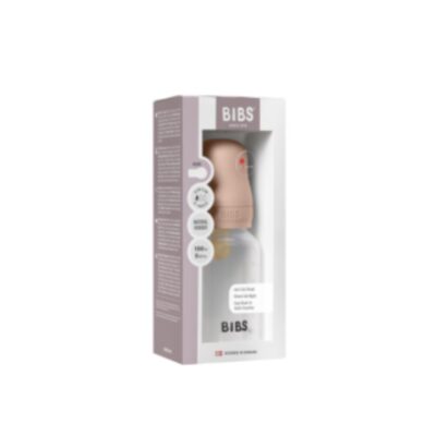 BIBS BIBERON BOTTLE LATEX SLOW FLOW BLUSH 0M+ 150ML