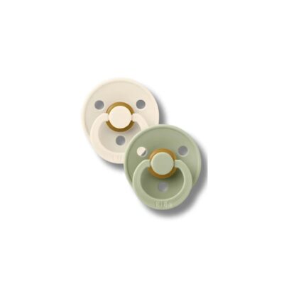 BIBS – LOT DE 2 SUCETTES PACIFIER IVORY SAGE 3EME AGE