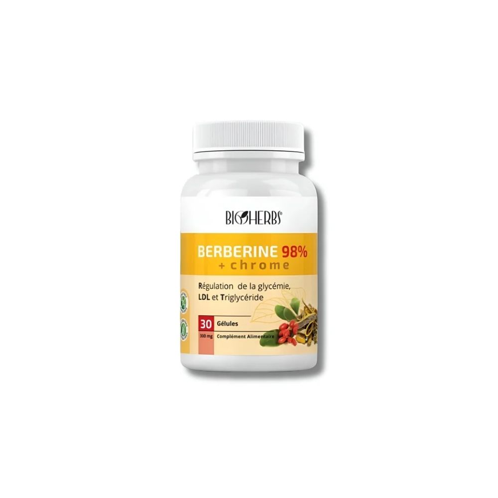 BIOHERBS – BERBERINE 98% + CHROME 30 GELULES