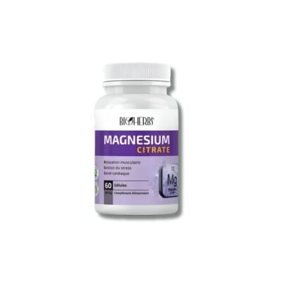 BIOHERBS – MAGNESIUM CITRATE 60 GELULES