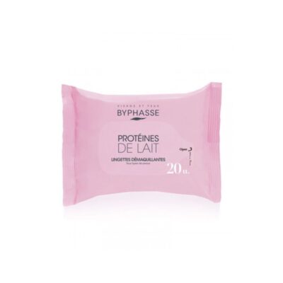 BYPHASSE LINGETTES DEMQUILLANTES PROTEINES DE LAIT 20 UNITES