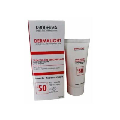 PRODERMA dermalight crème solaire dépigmentant antitaches spf 50+ (rouge)