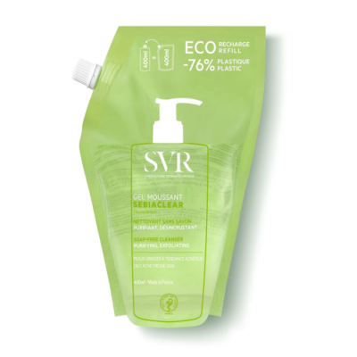 SVR SEBIACLEAR GEL MOUSSANT RECHARGE 400 ML