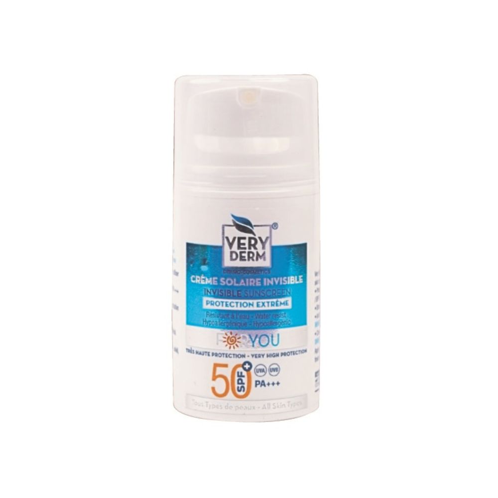 VERY DERM creme solaire Invisible Spf 50+