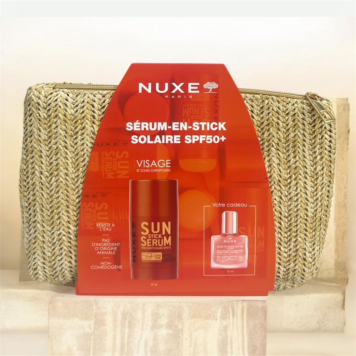 Nuxe trousse sérum en stick solaire spf 50+ + huile prodigieuse – Image 2